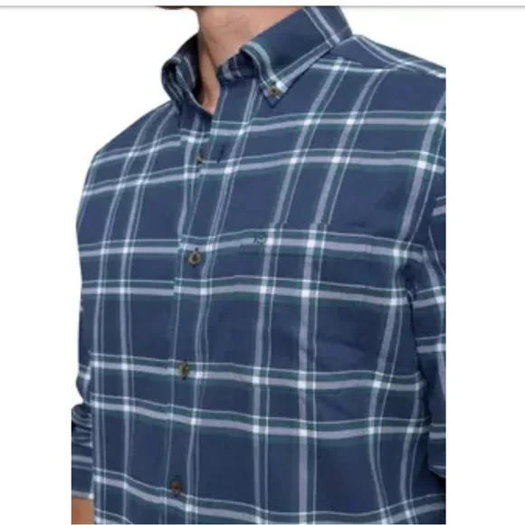 Southern Tide Men's Heron Plaid Flannel Long Sleeve plaid shirt - Picture 4 of 7